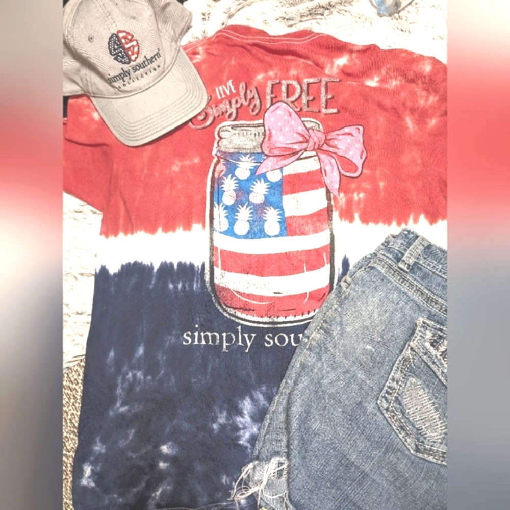 🇺🇲Simply Southern Tshirt/Hat Combo🇺🇲